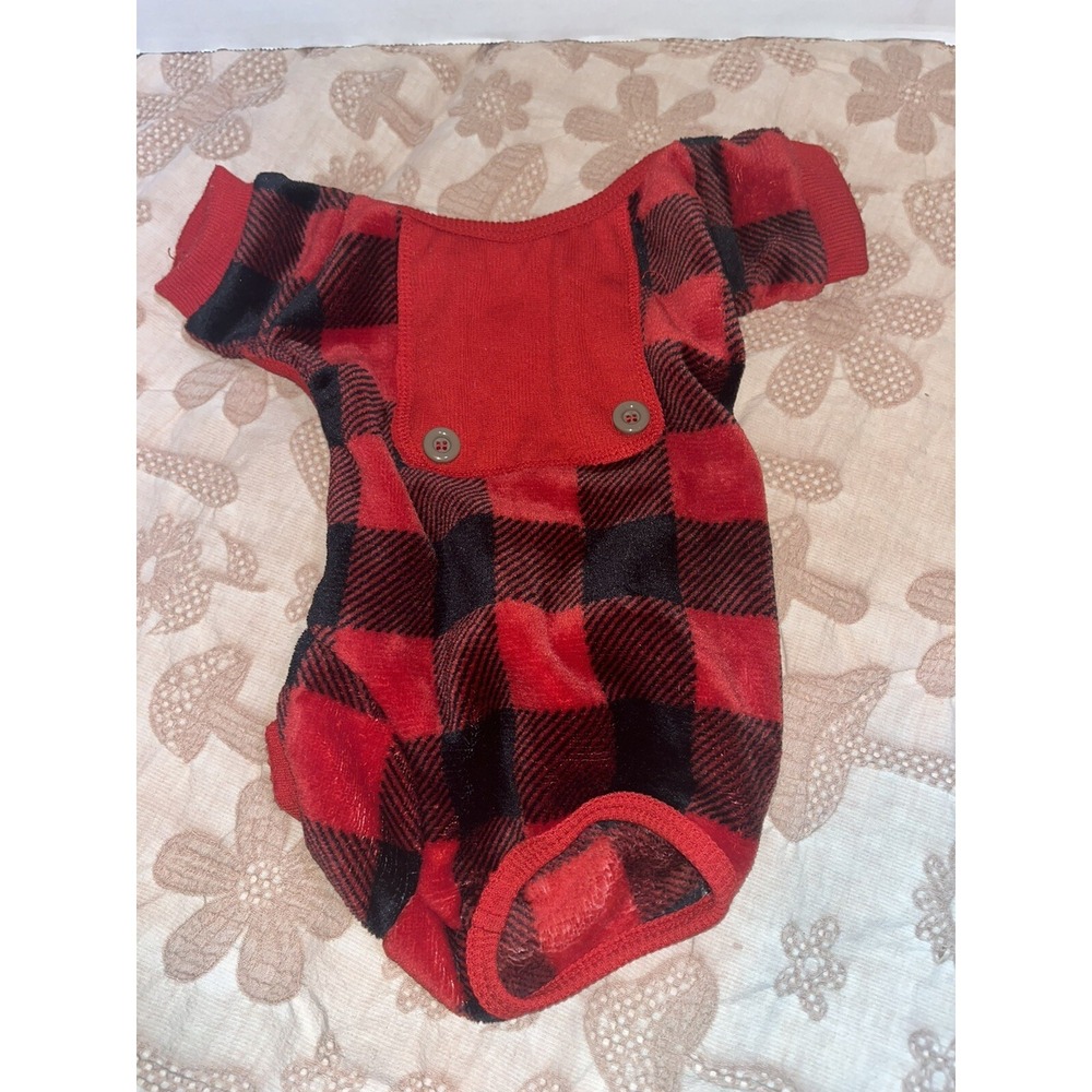 Red Plaid Dog Sweater , Xs‎